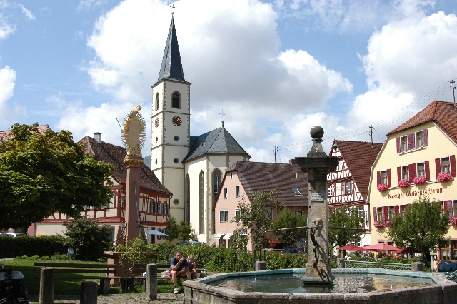 Die Innenstadt von Aub