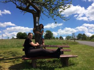 oben auf der Geißhöhe; zwei Best of Wandern- Wanderer aus Belgien