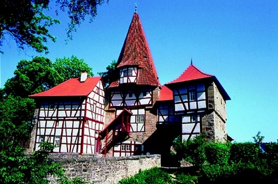 Der Ortseingang von Iphofen.