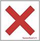 Spessartbundweg, Rotes X- Markierungszeichen