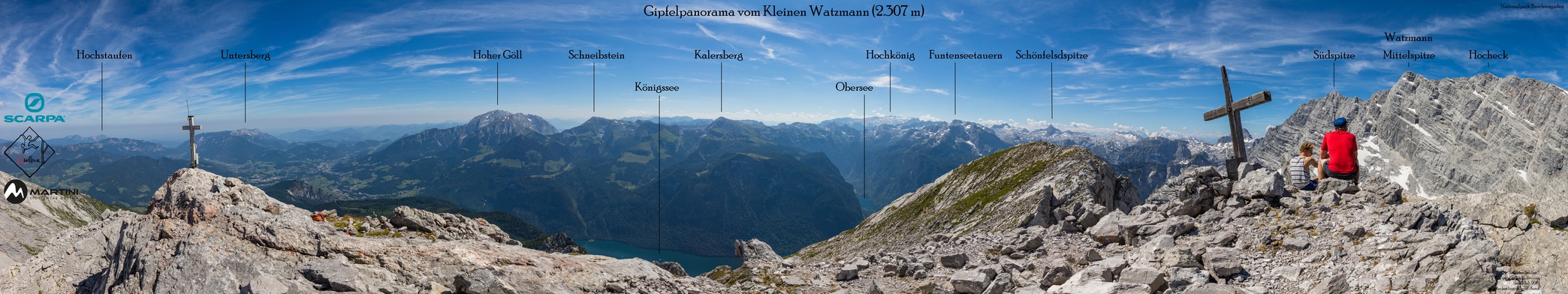 Gipfelpanorama vom Kleinen Watzmann