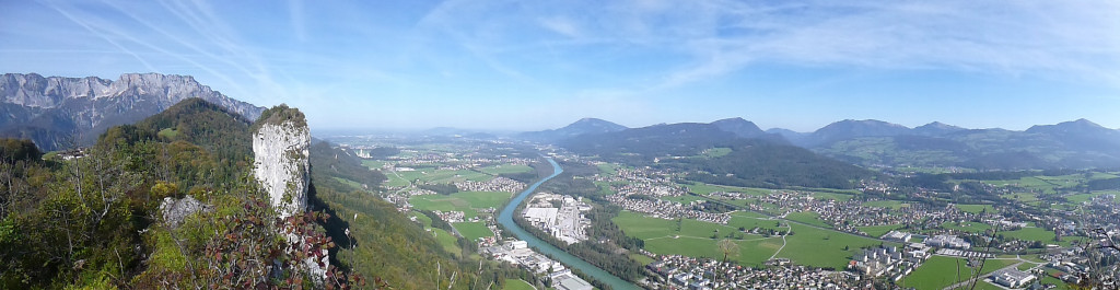 Untersberg und Salzburg hinter dem Großen Barmstein