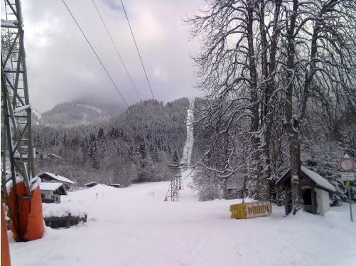 Kurz die Piste entlang