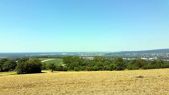 Blick vom Sternberg in Richtung Frankfurt