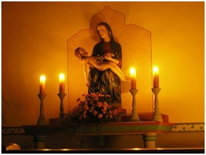 Marienstatur in Mechenhard in der Marienkapelle 