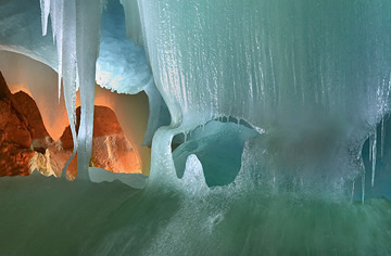 Atemberaubende Eiskunstwerke