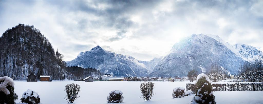 Sicht vom Balkon im Winter