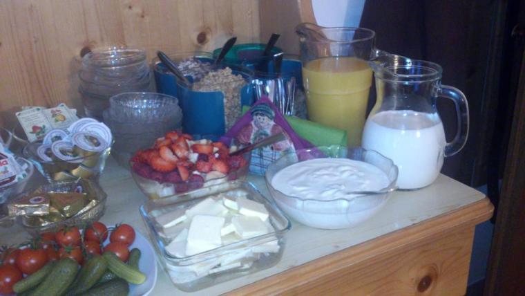 Frühstück-hauptsächlich regionale Produkte