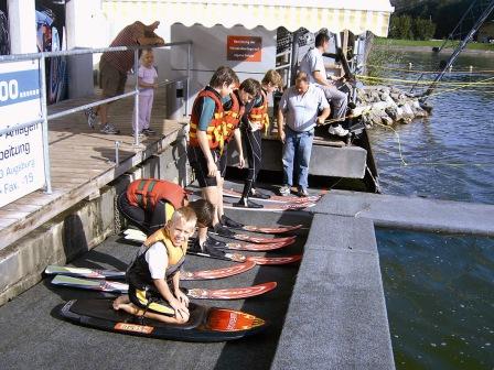 Hödenauer See Kiefersfelden im Kaiser-Reich mit Wasserskilift