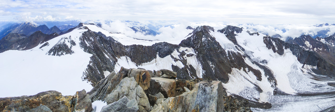 Wilder Pfaff, Wilder Freiger - Gipfelpanorama