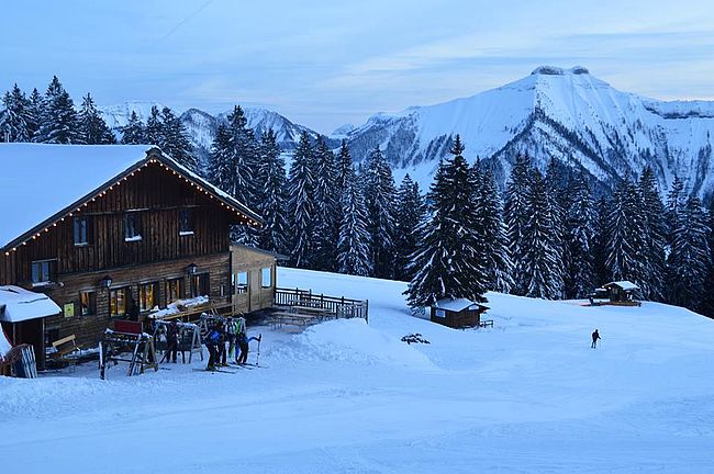 Spielbergalm Gaissau im Winter 