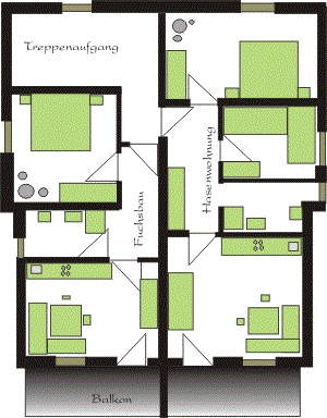 Lageplan der Ferienwohnungen
