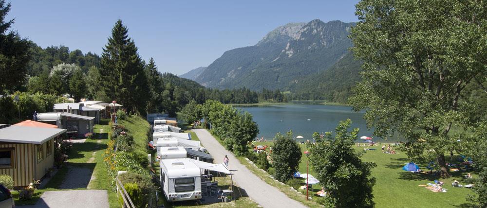 Aussicht Camping Seehof im Sommer