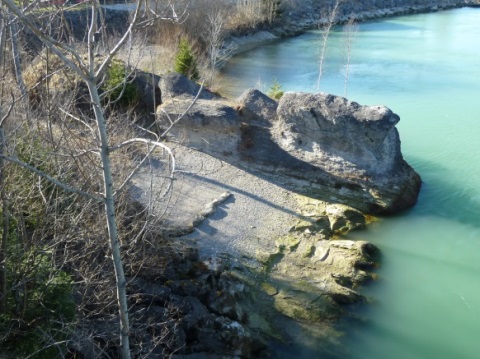 Gesteinsformationen bei Lechbruck