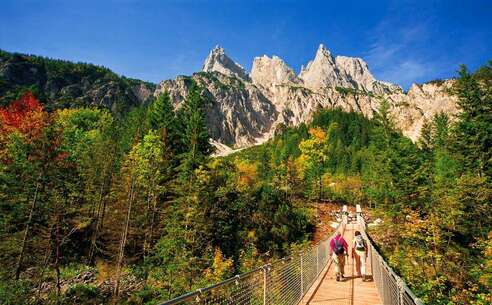 Die Hängebrücke im Klausbachtal