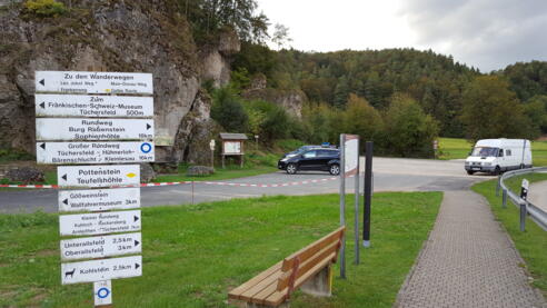 Wanderparkplatz in Tüchersfeld