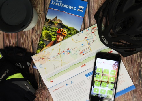 Vorbereitung einer Tour auf dem Saaleradweg