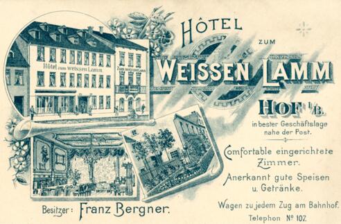 Gasthof Zum Weißen Lamm um 1900