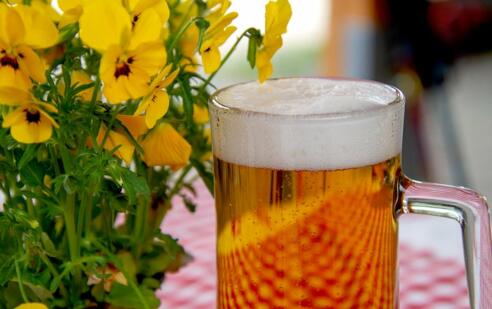 Traditioneller bayerischer Biergaren