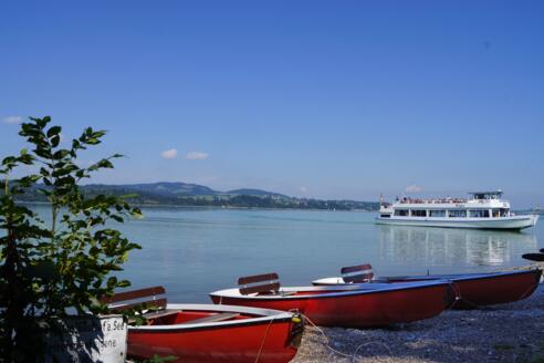 Blick über den Forggensee von Schwangau-Waltenhofen