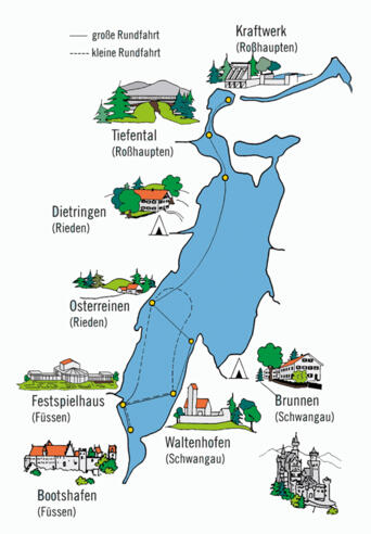 Informationen rund um die Forggenseeschifffahrt