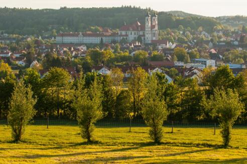 Blick auf Basilika Ottobeuren