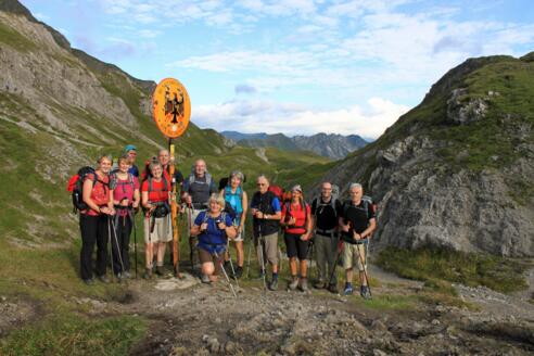 Grenzübergang nach Österreich am Mädelejoch