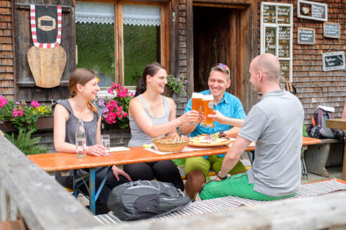 Einkehr auf der Hütte