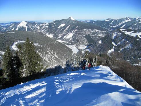 Auhofköpfel, Sicht hinunter nach Hintersee