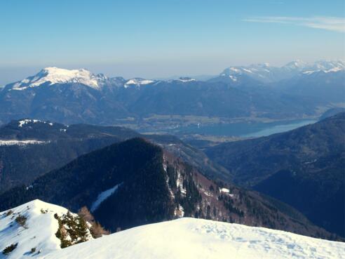 Osterhorn 1746m, Blick zum Wolfgangsee