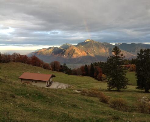 Blick vom Staffen zum Hochgern