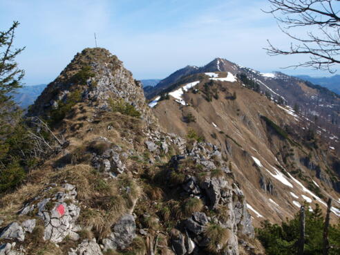 Langlackenmauer 1483m mit Vorgipfel