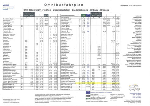 Busfahrplan Linie 98