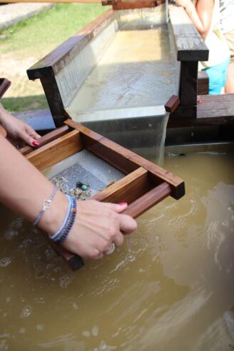 Goldwaschanlage am Erlebnisberg Hocheck