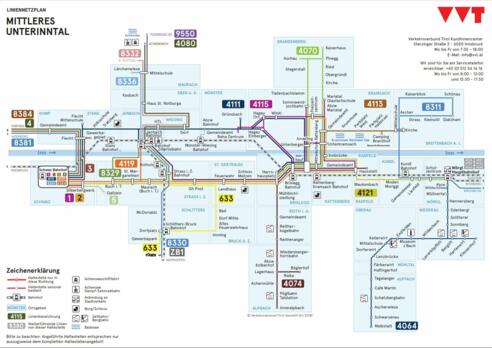 Liniennetzgrafik Mittleres Unterinntal