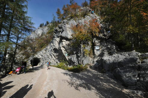 Einstieg Naturfreundesteig mit Tunnel