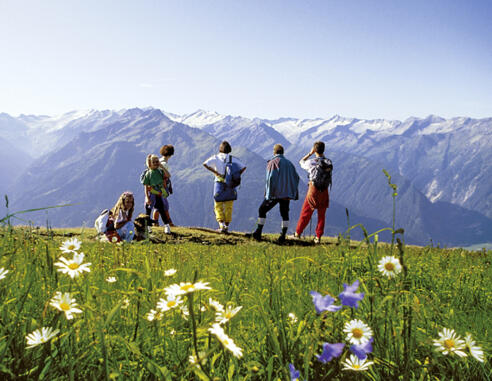 Ausblick vom Gipfel des Wildkogel (2.224 m) mit tollem Ausblick