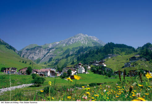 Blick auf Stuben am Arlberg