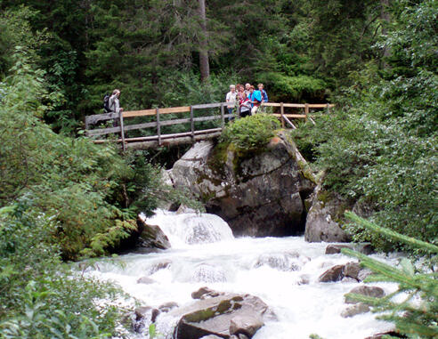 Überquerung des Baches
