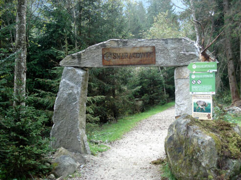 Einstieg des Smaragdwanderweges