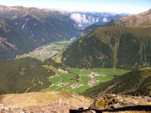 Blick vom Hemerkogel auf Niederthai