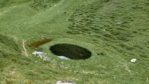 Das &quot;Pfauenauge&quot; oberhalb der Jagdhausalm