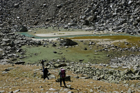 Feuchtgebiet unterhalb des Abstiegsweges durch das Weite Kar