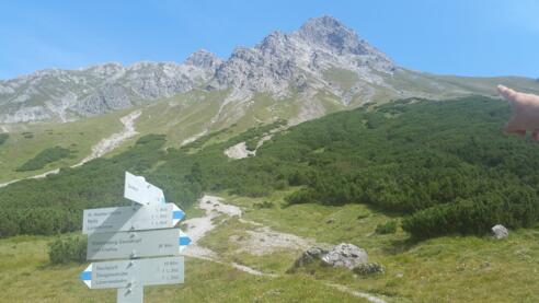 Unterhalb Saulajoch, Abzweigung Saulakopf
