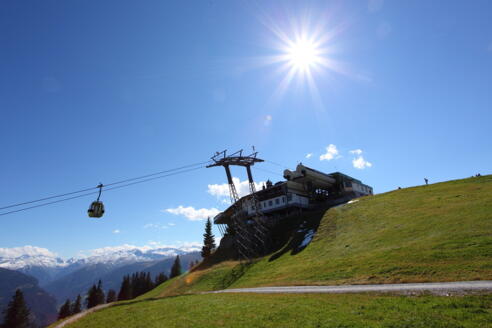 Mountain station of the cable cars