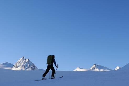 Anstieg zum Schalfkogel über den Gürgler Ferner