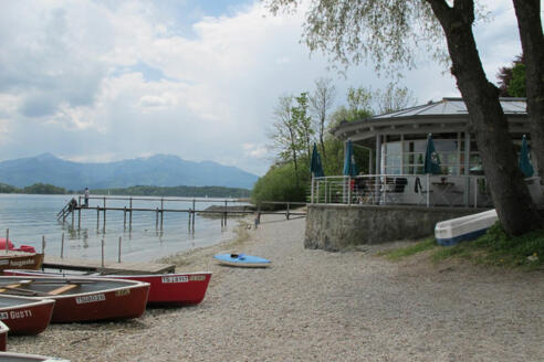 Strandbad Cafe Inselblick in Gstadt am Chiemsee.