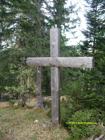 Der Gipfel des Schartenköpfel (1370 m) ist bewaldet