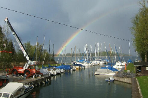 Seglerhafen Harras am Chiemsee.