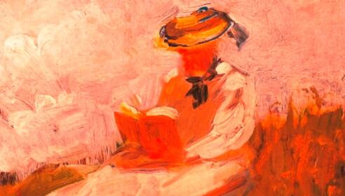 Franz Marc - Lesende Frau im Grünen - 1906